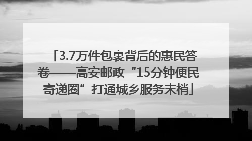 3.7万件包裹背后的惠民答卷——高安邮政“15分钟便民寄递圈”打通城乡服务末梢
