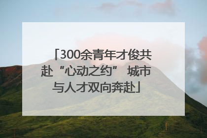300余青年才俊共赴“心动之约” 城市与人才双向奔赴